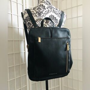 Expressions NYC Convertible Backpack Purse Handbag Lenox Ave NWOT Vegan Black